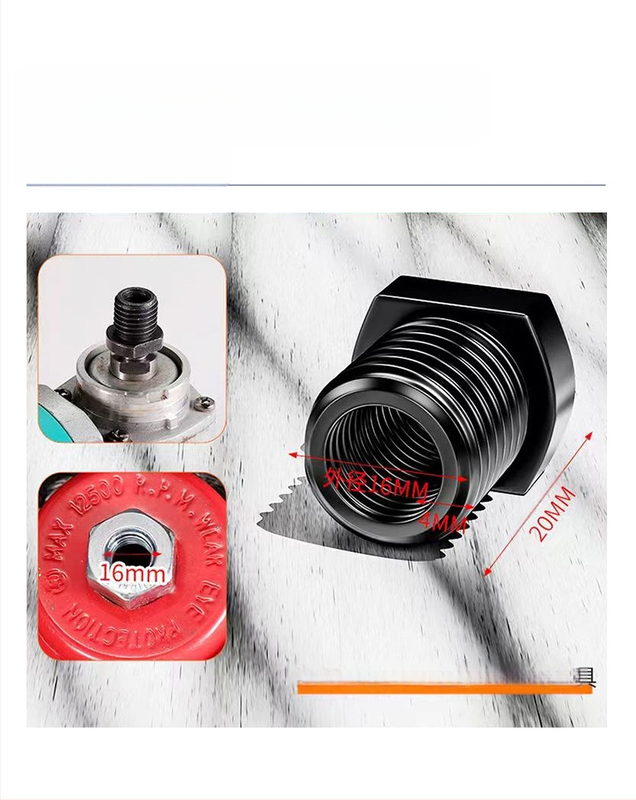 Sarokcsiszoló átalakító adapter M10-ről M14-re, szénacél, elektromos szerszám-kiegészítő