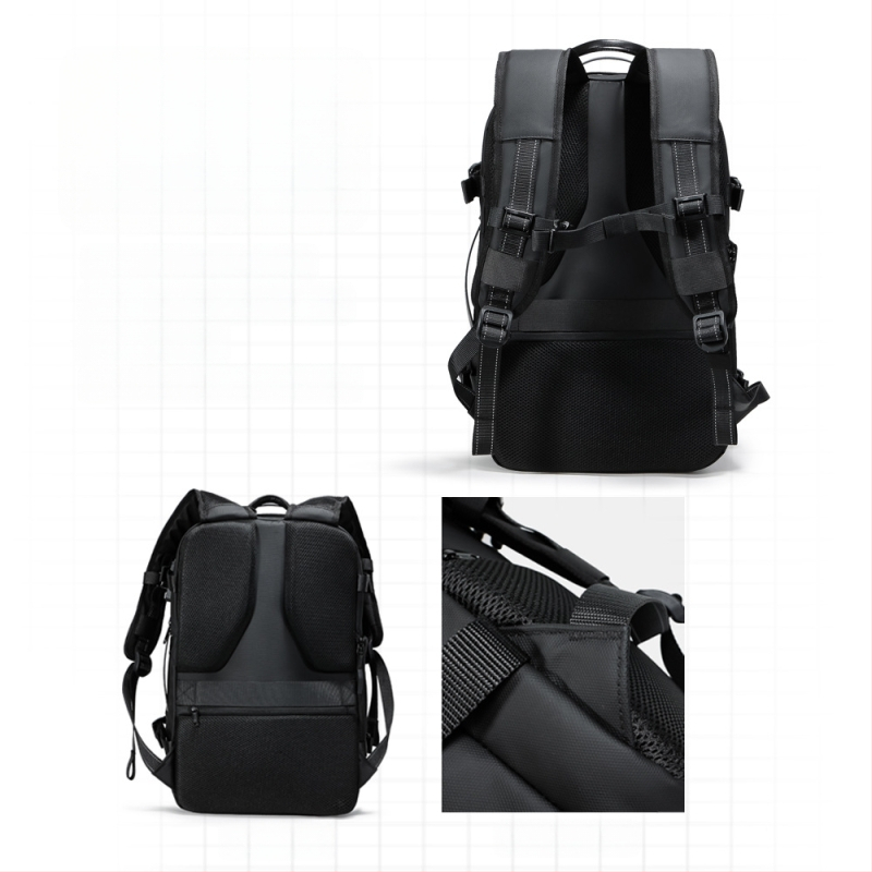 Kelioninė kuprinė su vakuumo suspaudimu ir išplėtimo talpa, kvėpuojantis Oxford audinys, 20–35 L