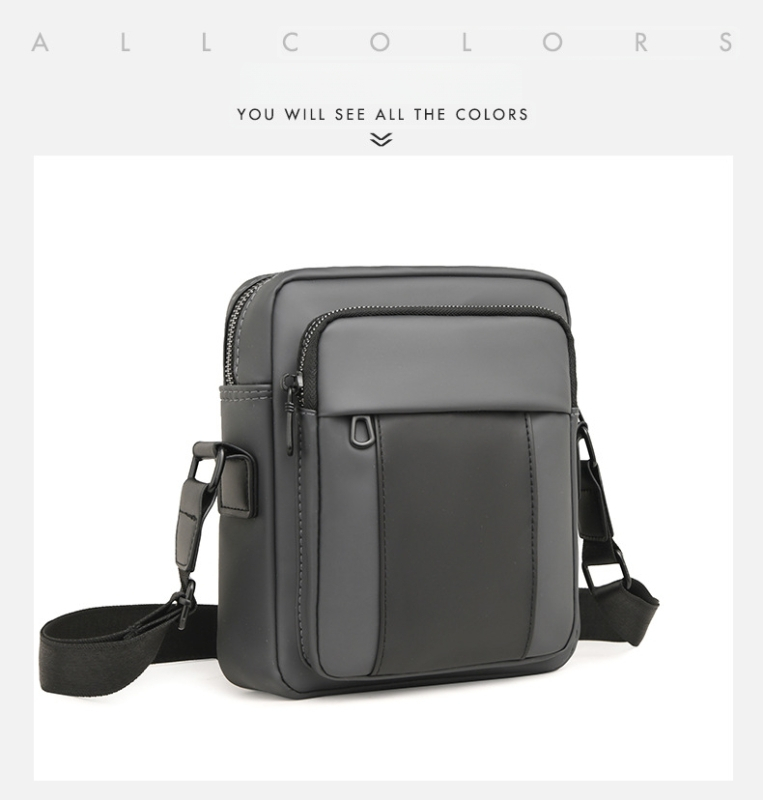 Vyrų pečių krepšys, atsparus vandeniui Oxford audiniui, miesto paprastas stilius, didelė talpa, poliesterio įdaila