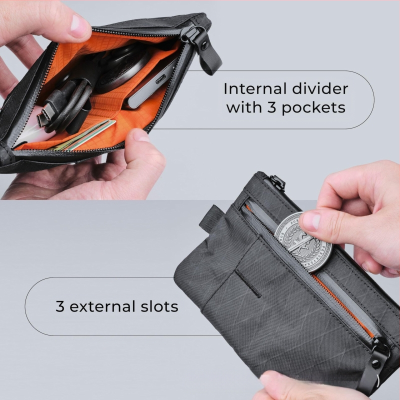 Ανδρικό νάιλον αδιάβροχο clutch bag με μεγάλη χωρητικότητα και πολυλειτουργική αποθήκευση εργαλείων