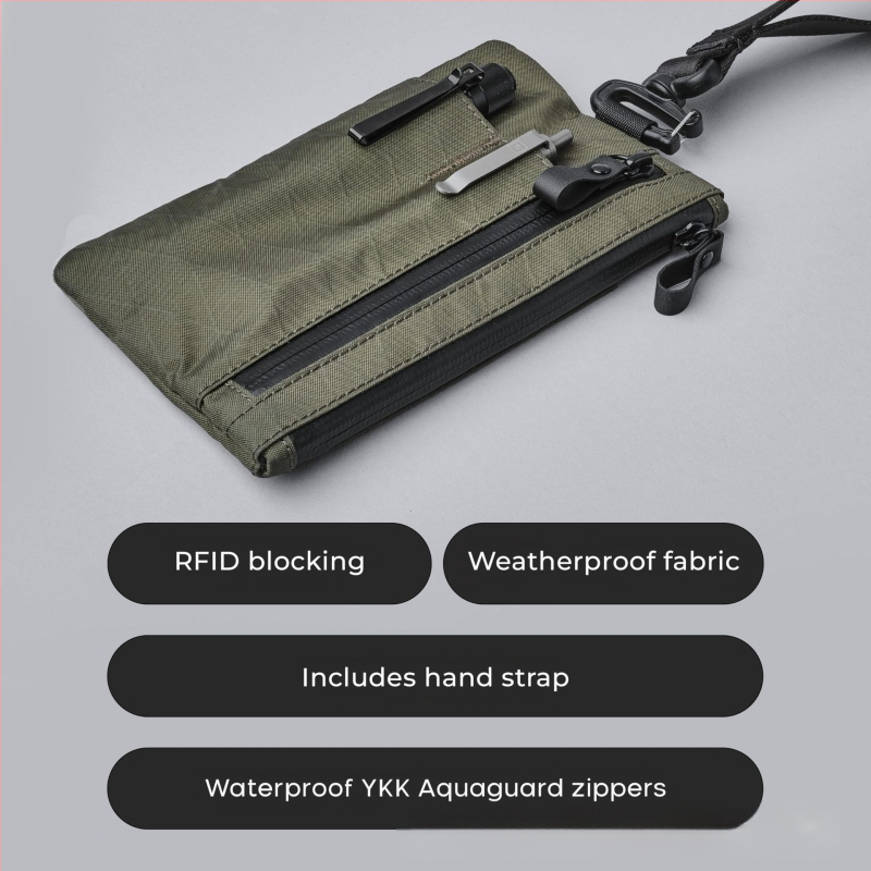 Ανδρικό νάιλον αδιάβροχο clutch bag με μεγάλη χωρητικότητα και πολυλειτουργική αποθήκευση εργαλείων