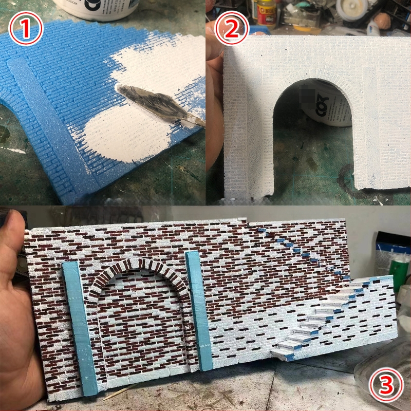 Дървен архитектурен модел за сцена - открит завод, комплект за сглобяване, марка Ke zuo, без електричество