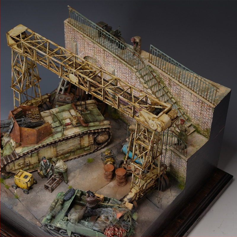 Дървен архитектурен модел за сцена - открит завод, комплект за сглобяване, марка Ke zuo, без електричество