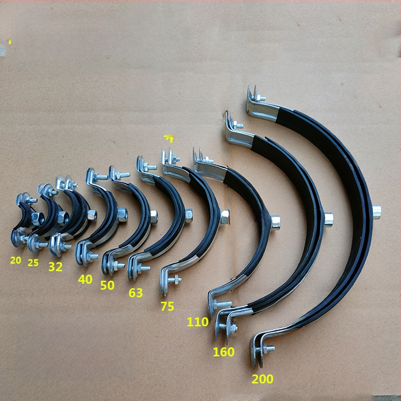 Galvanizirani željezni držač cijevi za PVC kanalizacijske cijevi i PPR vodovodne cijevi – fiksni klip