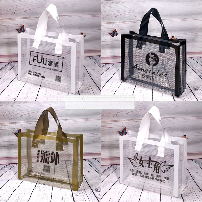 Skaidri plastikinė dovanų maišelė su dviejų sluoksnių storumu 12 siūlų, skirta dovanų įpakavimui, dienos gamyba 10 000 vnt