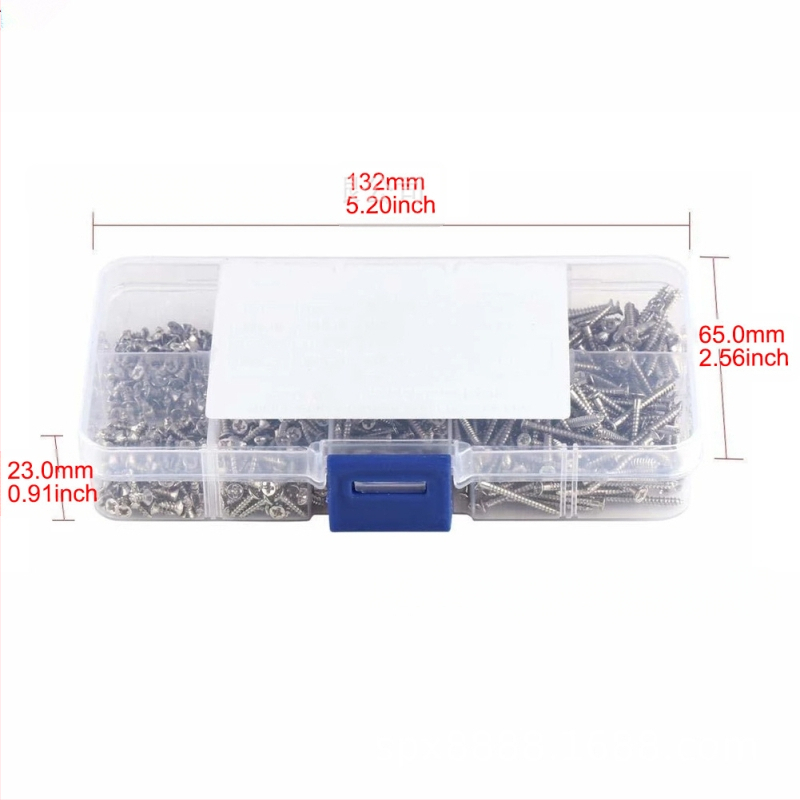 Комплект самонарезни винтове с конусна глава, 1006 въглеродна стомана, стандарт UNI 8119