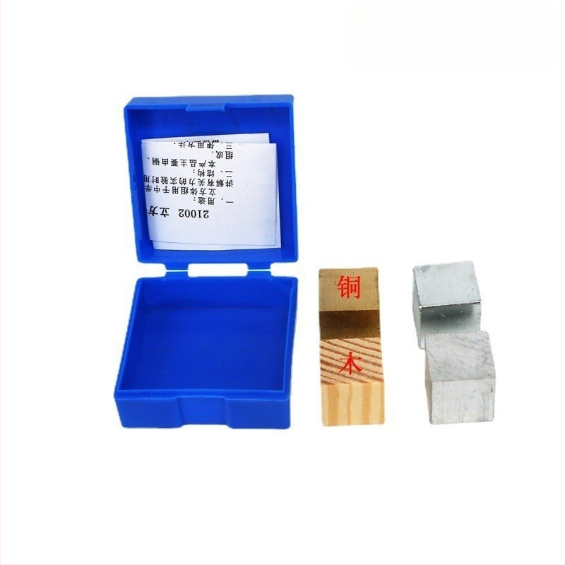 Учебен инструмент за физика за средно училище - Кубична и цилиндрична група, връзка маса и плътност, метална конструкция, 100 комплекта в кутия