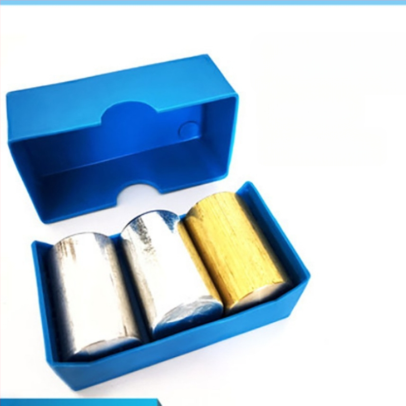 Учебен инструмент за физика за средно училище - Кубична и цилиндрична група, връзка маса и плътност, метална конструкция, 100 комплекта в кутия