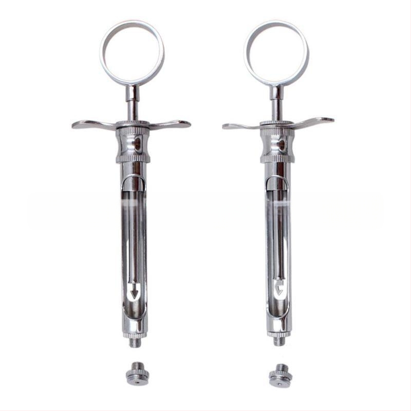 Siringă dentară cu două capete: vârf cu cârlig și vârf ascuțit, instrument oral din oțel inoxidabil