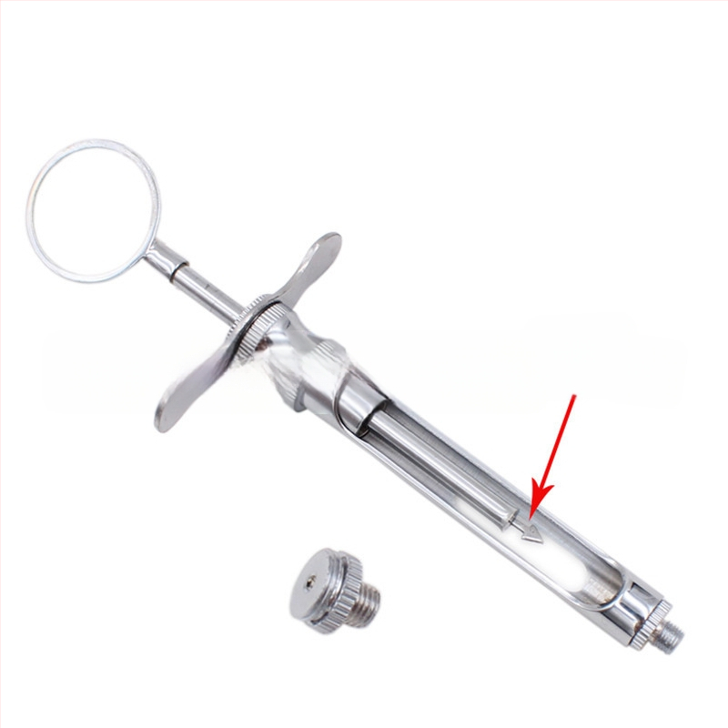 Siringă dentară cu două capete: vârf cu cârlig și vârf ascuțit, instrument oral din oțel inoxidabil