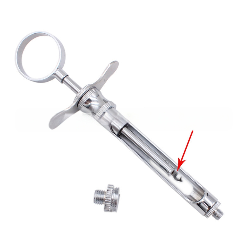 Siringă dentară cu două capete: vârf cu cârlig și vârf ascuțit, instrument oral din oțel inoxidabil