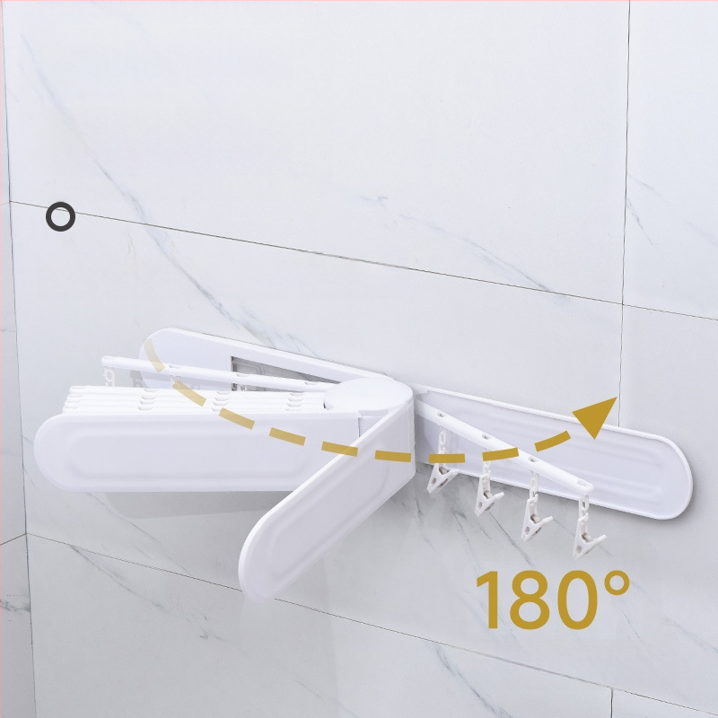 Sudijia összecsukható ruhaszárító akasztó, forgatható zokniakasztó, kör alakú klipsz dizájn, műanyag