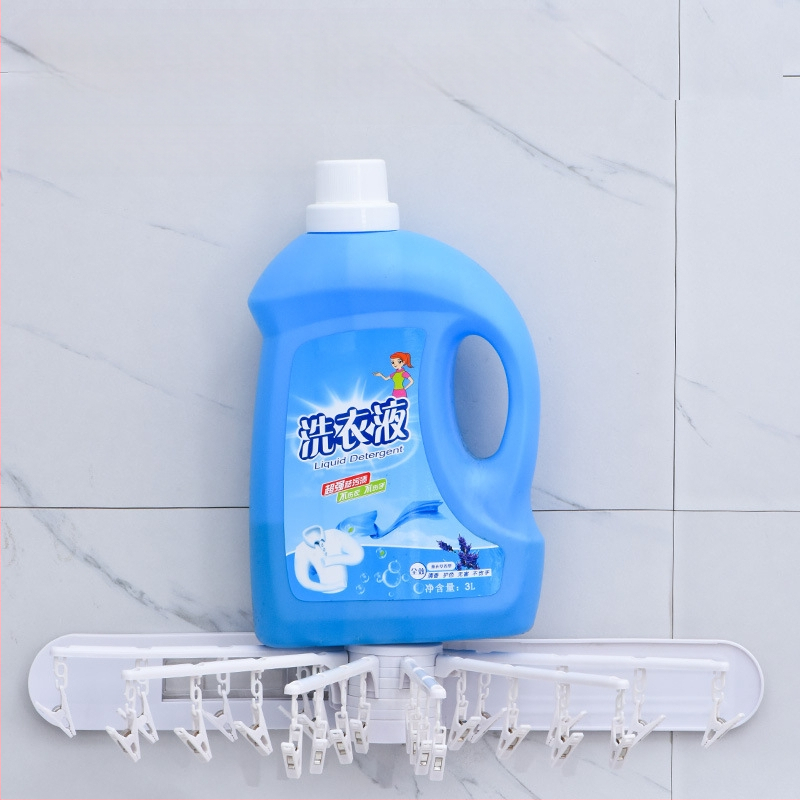 Sudijia összecsukható ruhaszárító akasztó, forgatható zokniakasztó, kör alakú klipsz dizájn, műanyag