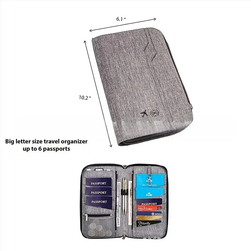 Θήκη διαβατηρίου και εγγράφων, ύφασμα Oxford, μονόχρωμη, για άνδρες και γυναίκες, στυλ χωρίς φύλο, Φθινόπωρο 2024