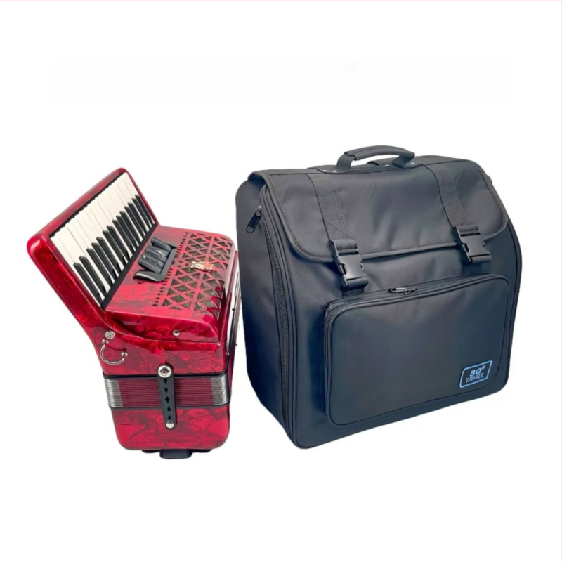 Чанта за бас музикален инструмент — полиестер, подплата полиестер, извита презрамка, износоустойчива, намалява натоварването