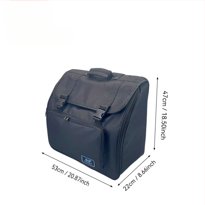 Чанта за бас музикален инструмент — полиестер, подплата полиестер, извита презрамка, износоустойчива, намалява натоварването