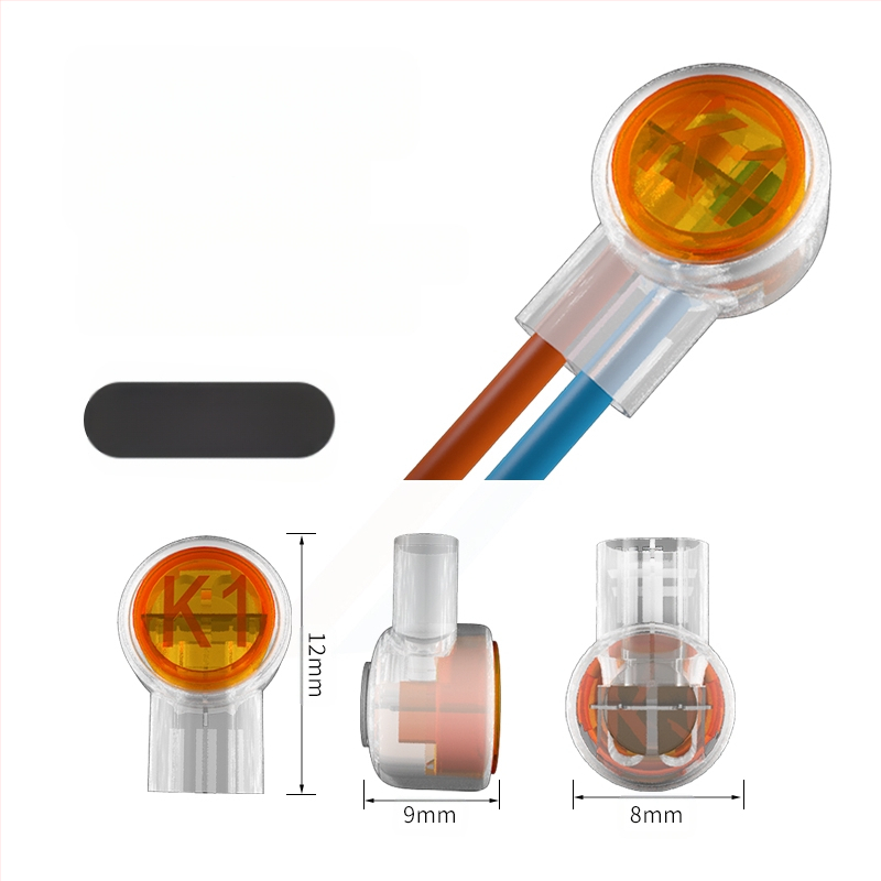 Конектор за мрежов и телефонен кабел със бърз монтаж, K1/K2/K3, водоустойчива капачка за кримп