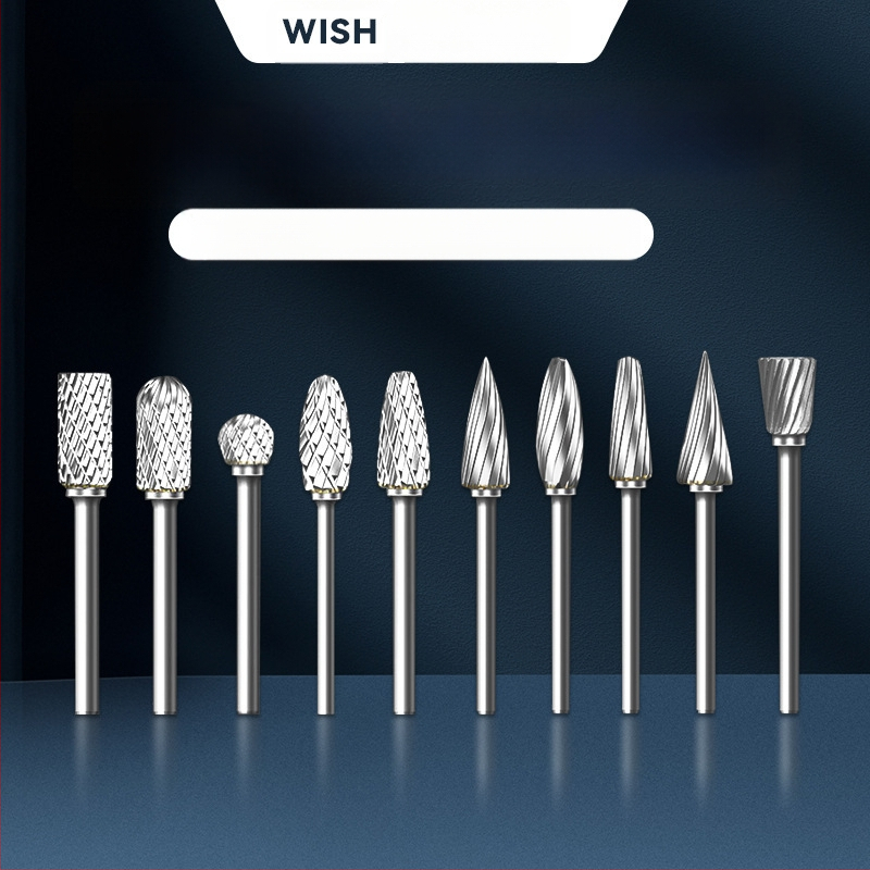 Rotējošā slīpēšanas galva no volfrāma karbīda (cementētais karbīds) – piemērota metāliem un akmeņiem