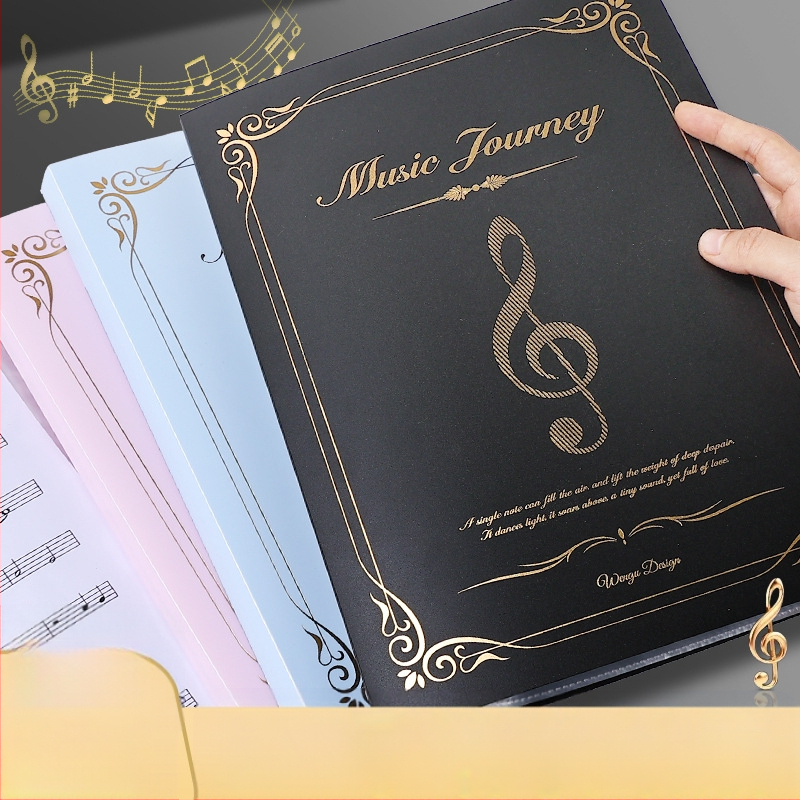 Клип за нотни партитури, пластмасов, модел: музикална партитура, 100 страници, възможност за печат на лого