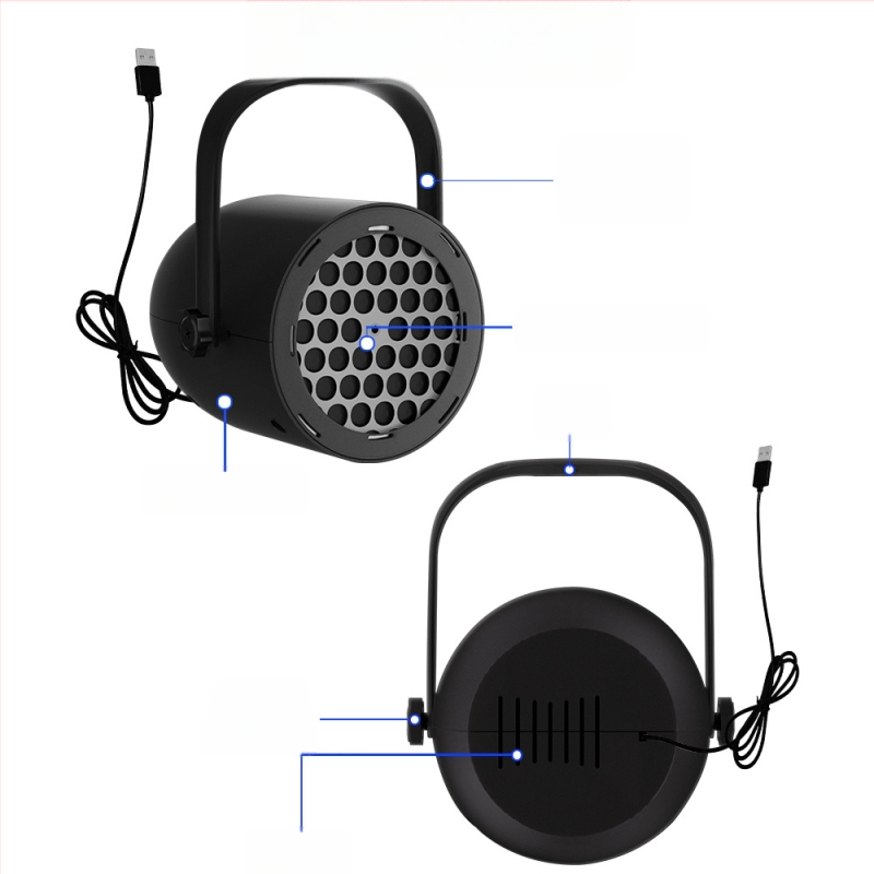 Χριστουγεννιάτικο LED φως προβολής με νιφάδα χιονιού, 16 σκηνές - τροφοδοσία USB, κρεμαστή διακόσμηση