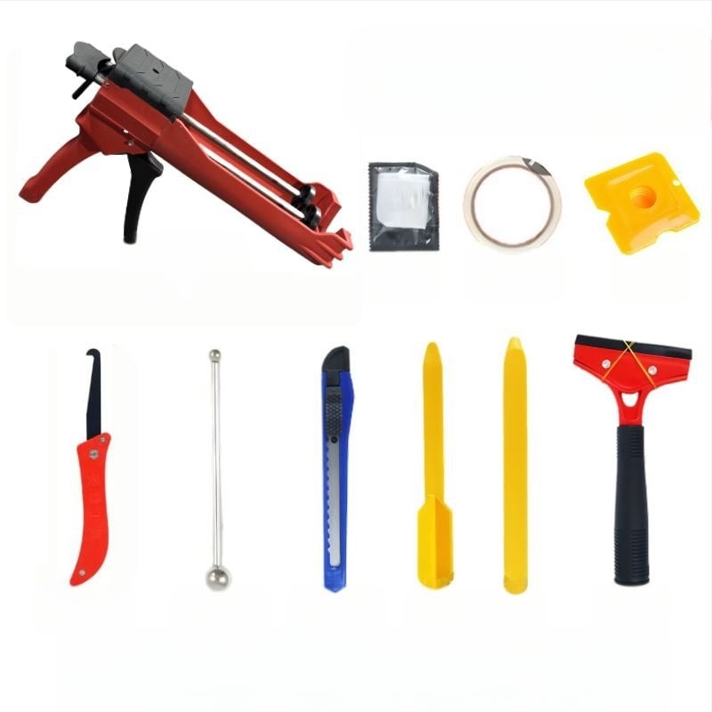 Πιστόλι αρμώματος πλακιδίων, χειροκίνητο πλαστικό εργαλείο για αρμούς κεραμικών πλακιδίων. Σώμα από πλαστικό. Βάρος 0,6 kg. Χωρητικότητα 400.