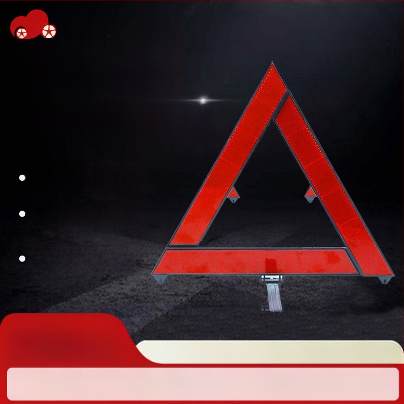 Semn avertisment reflectorizant cu trepied pentru automobil – ABS plastic, triunghi pliabil, siguranță auto, etichetă privată licențiată