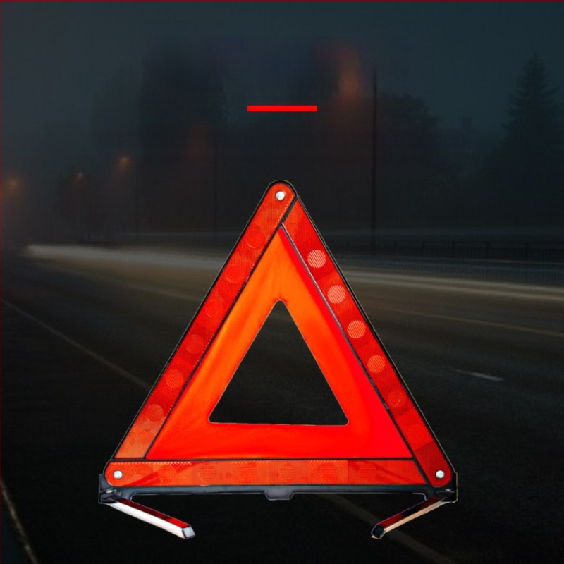Automobilinis atšvaitinis trikampis su tripodu – ABS plastikas, sulankstomos tripodas, automobilių sauga, licencijuotas privataus prekinio ženklo ženklinimas