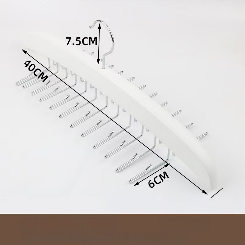 Medinė daugiafunkcinė pakabų laikiklis su 24 kabliukais šalikams, kaklaraišiams ir drabužiams – neslysta, be siūlių dizainas (modernus paprastumas)
