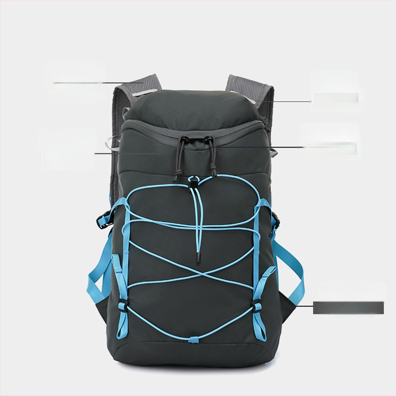 Piedzīvojumu mugursoma ar muguras aizsardzību | Unisex, poliesteris, izliekti plecu siksnas