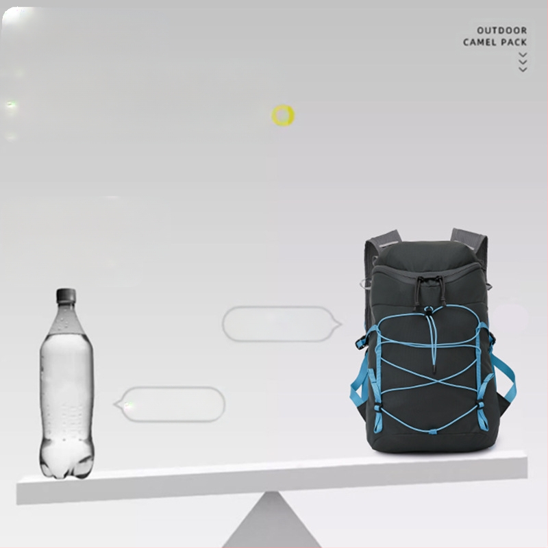 Piedzīvojumu mugursoma ar muguras aizsardzību | Unisex, poliesteris, izliekti plecu siksnas