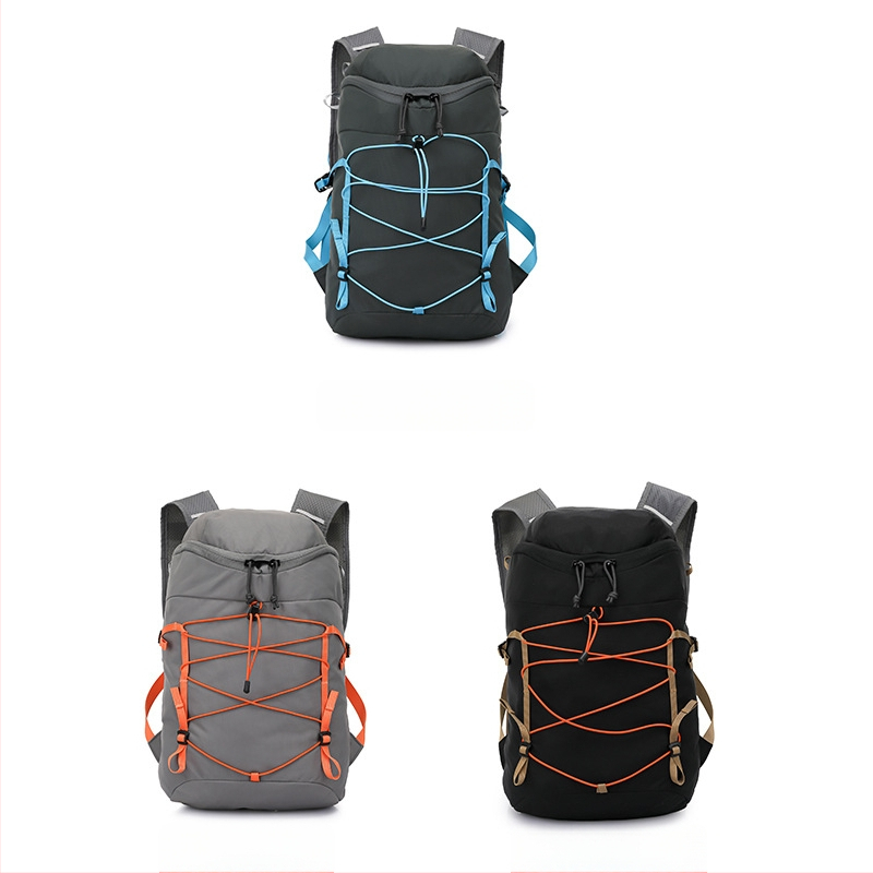 Piedzīvojumu mugursoma ar muguras aizsardzību | Unisex, poliesteris, izliekti plecu siksnas