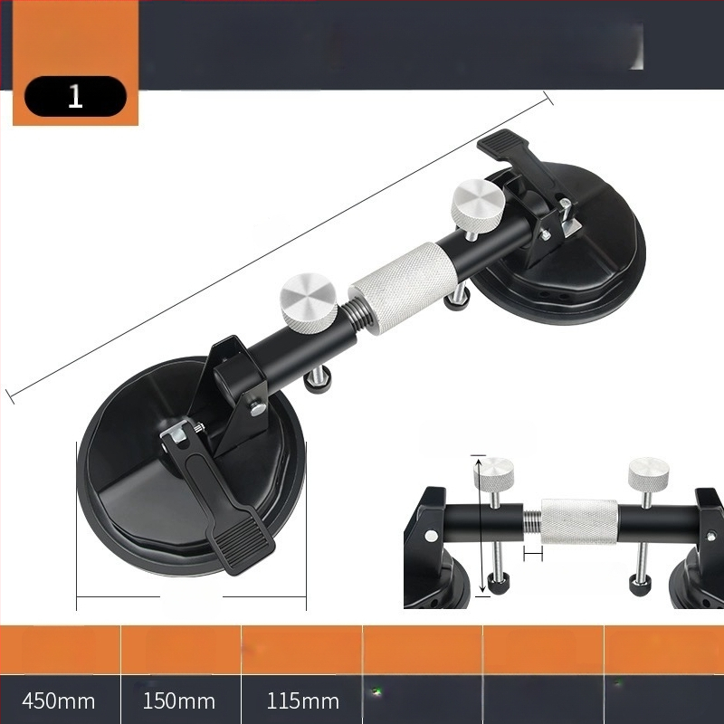 Регулируем всасыващ държач за стъкло, керамични плочки и каменни плочи – здраво фиксиране и нивелиране на прав ъгъл