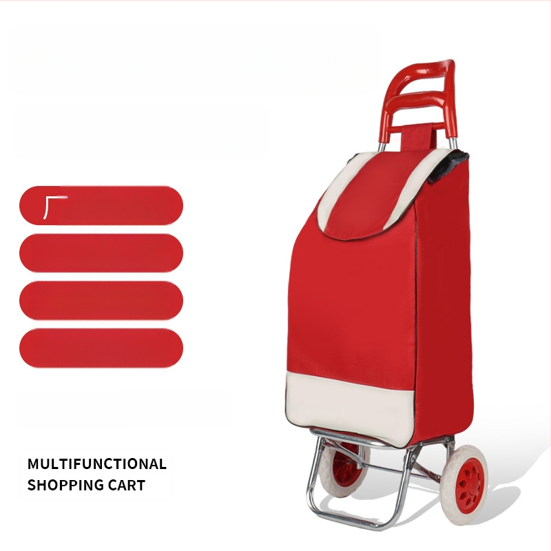 Saliekams pirkumu grozs, pārnēsājams divriteņu pārvadāšanas rati ar logotipa drukāšanas iespēju, 20 kg slodze, galvanizēta tērauda cauruļu rāmis.