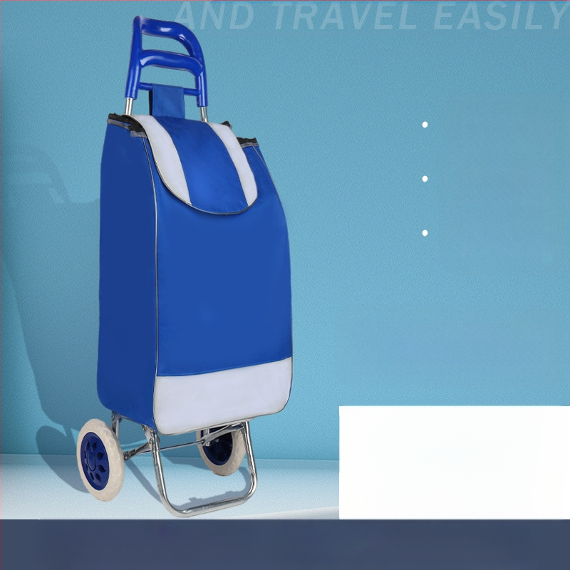 Saliekams pirkumu grozs, pārnēsājams divriteņu pārvadāšanas rati ar logotipa drukāšanas iespēju, 20 kg slodze, galvanizēta tērauda cauruļu rāmis.