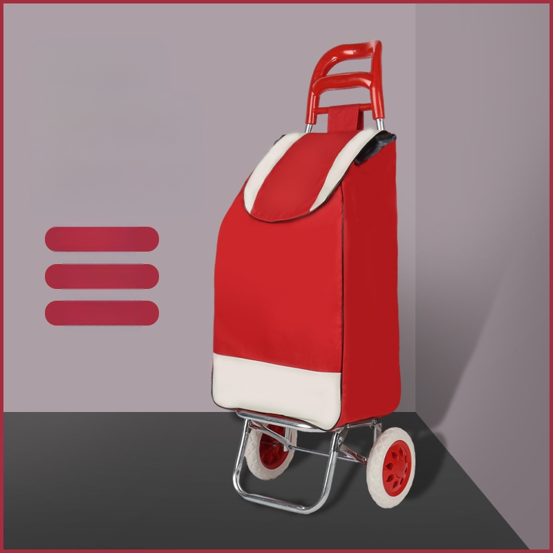 Saliekams pirkumu grozs, pārnēsājams divriteņu pārvadāšanas rati ar logotipa drukāšanas iespēju, 20 kg slodze, galvanizēta tērauda cauruļu rāmis.