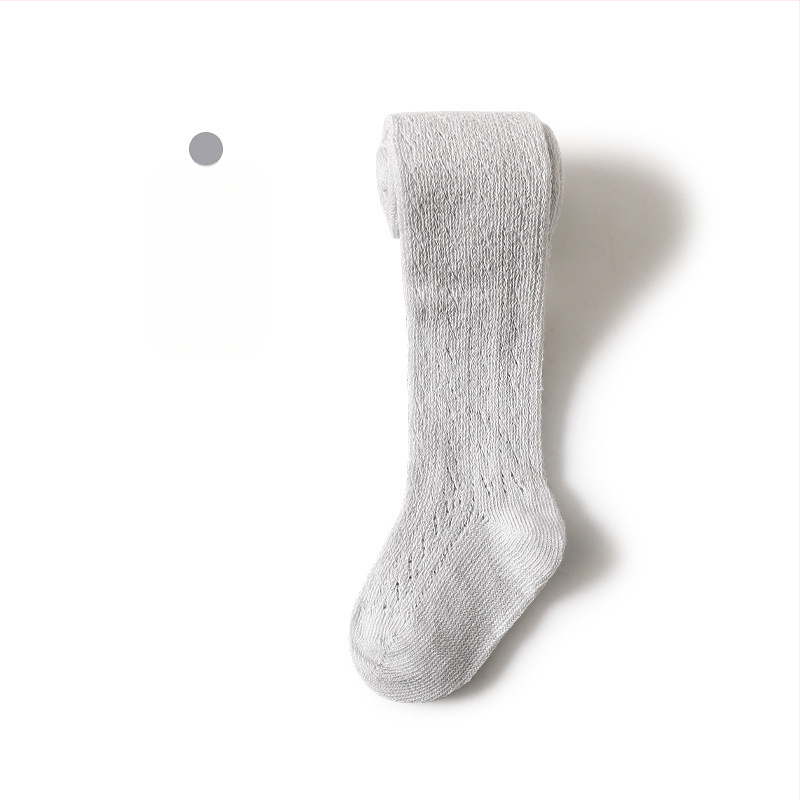 Gyerekeknek pamut harisnyák tavasszal, könnyű, lyukacsos mintázatú harisnyák 1–3 éveseknek