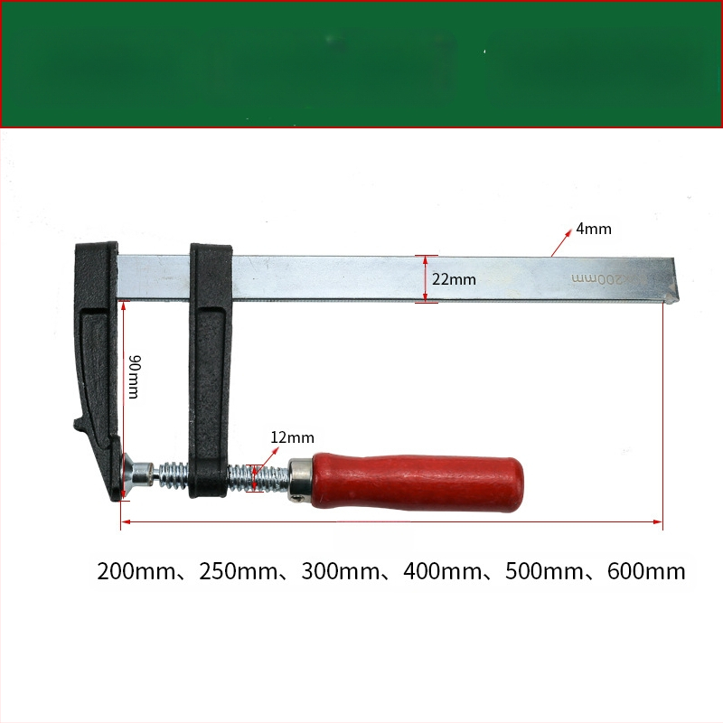 F-tip držač/stisnjak za stolarske radove – pogodna za drvo, kamen i namještaj; materijal Malang, A3; težina 0,2 kg