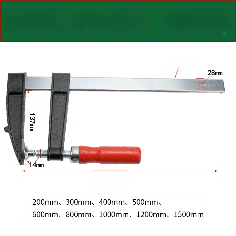 F-tip držač/stisnjak za stolarske radove – pogodna za drvo, kamen i namještaj; materijal Malang, A3; težina 0,2 kg