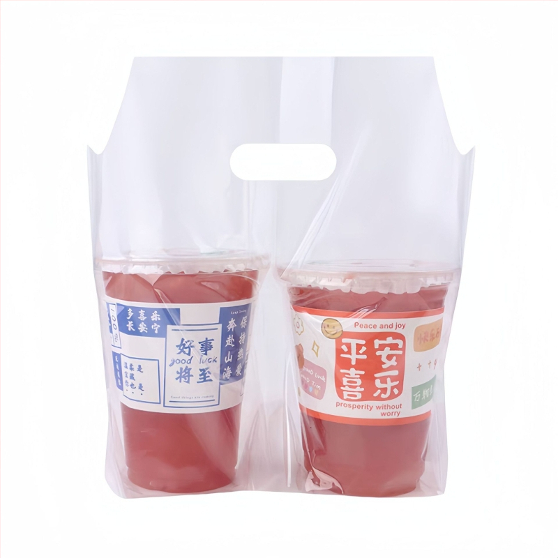 Išsiimiamasis gėrimų pakuotės maišelis vienai arba dviem puodeliams; plastikas, pūtimo-filmo formavimas; maisto saugumai; suderinamas su 450–700 ml puodeliais; skaidrus arba matinės apdailos; pakuotės tipas: maišelis