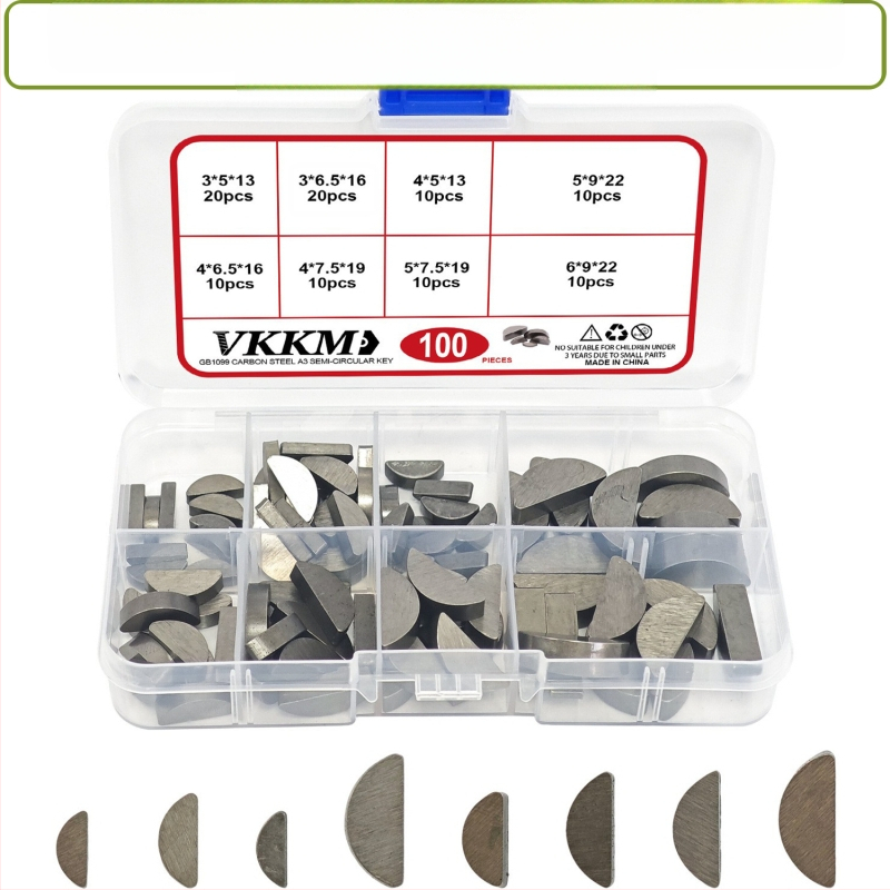 Raktų kištukas, geležies anglies plienas A3, C tipo pusiau raktas, plokščias raktas, 100 vnt