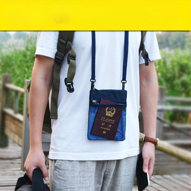 QISE Paso dėklas – Oxford audinys, vandeniui atsparus, apsauga nuo vagystės, dėvėjimu atsparus, unisex, Verslo stiliaus, Paso ir dokumentų organizatorius