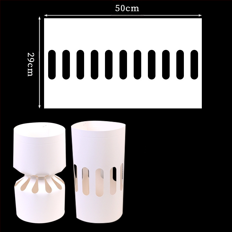 Κύκλιος εσωτερικός φάκελος για ανθοδέσμες από λευκό χαρτόνι με επίστρωση για γρήγορη περιτύλιξη — εξωτερική συσκευασία, συμβατό με ιδιωτικές μάρκες