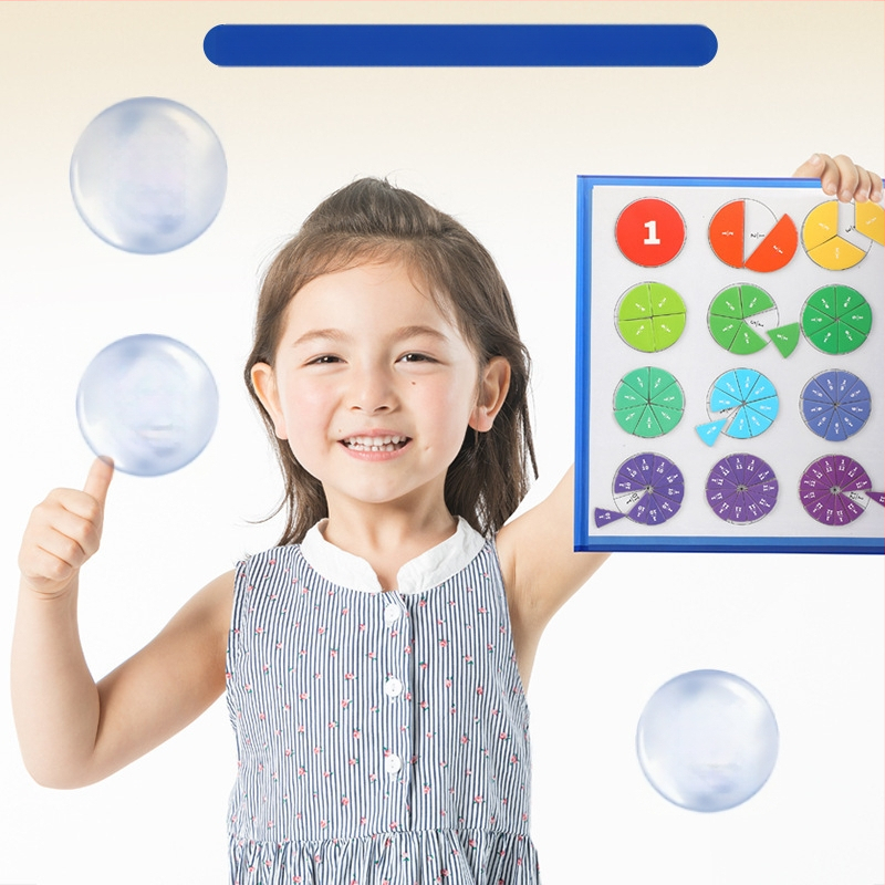 Μαγνητικός Δίσκος Διάσπασης Κλασμάτων: Χάρτινο Εκπαιδευτικό Παιχνίδι DIY για Παιδιά 4–6 ετών, Διανοητική Ανάπτυξη