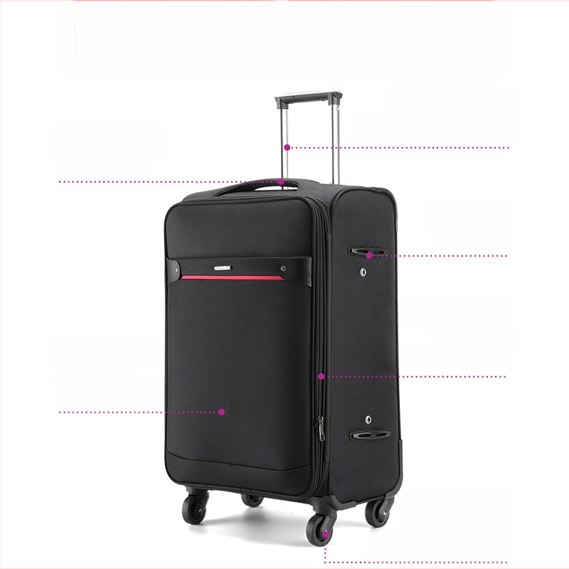 Valiză din Oxford, cu roți universale, închidere cu fermoar, extensibilă, posibilitate de logo personalizat