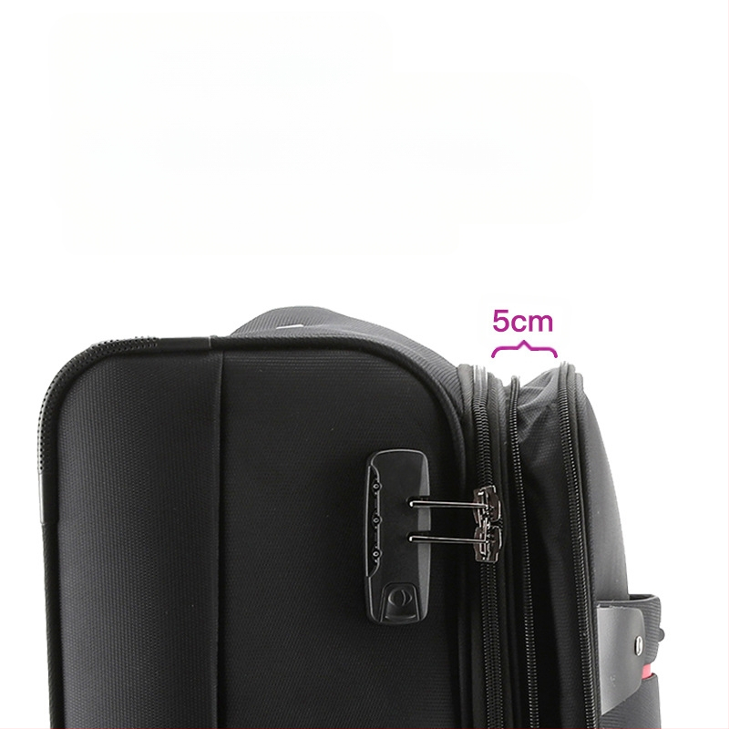 Valiză din Oxford, cu roți universale, închidere cu fermoar, extensibilă, posibilitate de logo personalizat