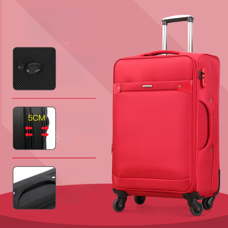 Valiză din Oxford, cu roți universale, închidere cu fermoar, extensibilă, posibilitate de logo personalizat