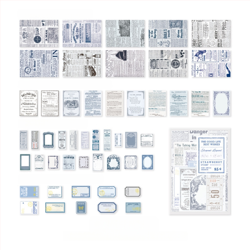 Σετ υλικών ρετρό διακόσμησης ημερολογίου - 100 τεμ., 4 στυλ, μάρκα DREHOP/Mengxi, βάρος 79 g