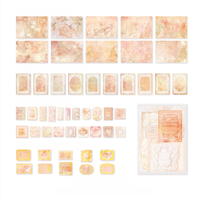 Σετ υλικών ρετρό διακόσμησης ημερολογίου - 100 τεμ., 4 στυλ, μάρκα DREHOP/Mengxi, βάρος 79 g