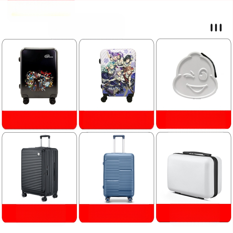 Set de trei bagaje din ABS cu lacăt cu parolă anti-furt, aprobat pentru zbor, roți universale, căptușeală poliester