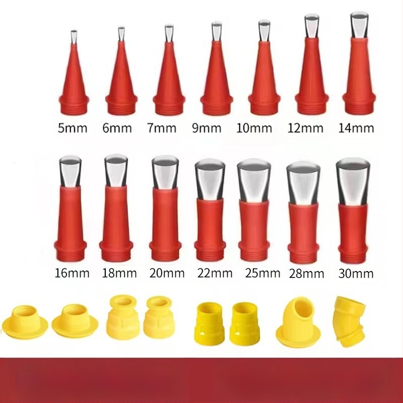 HM nerezová oceľová tryska na lepidlo pre sklenený tesniaci materiál, viac špecifikácií